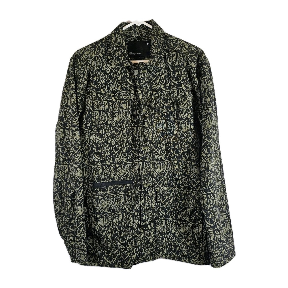 Tavik Men's 5 Pocket Canvas Isle Poplin Jacket Silt Size Medium Cotton EUC Green